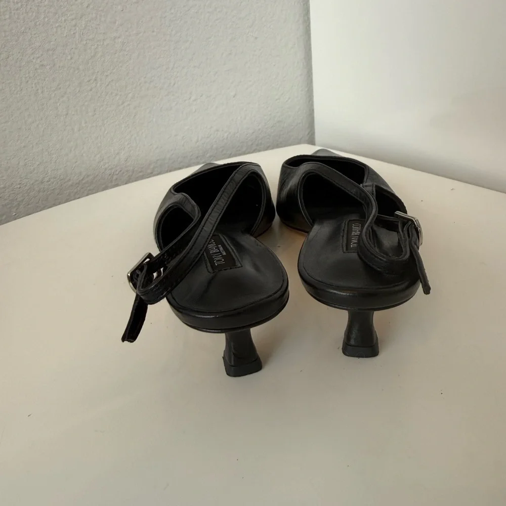 Tony Bianco Crush Slingback Pump in Black Vintage Leather size 71/2 - Picture 7 of 9